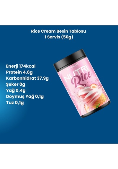 Pirinç Kreması 1000g 20 Servis Çilek Aromalı Karışık