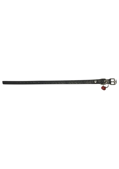 Gri Kendinden Kabartma Desenli Derili 1 CM Metal Kilit Tokalı Zil