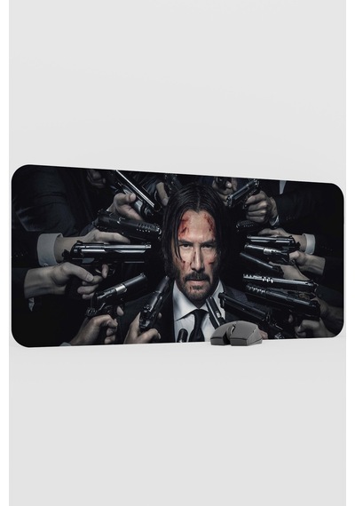 John Wick V2 90x40 Xxl Gaming Kauçuk Kaymaz Taban Mouse Pad Fare Altlığı