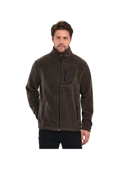 Genius Store Tam Fermuarlı 3 Cepli Tactical Outdoor Erkek Polar Ceket Haki