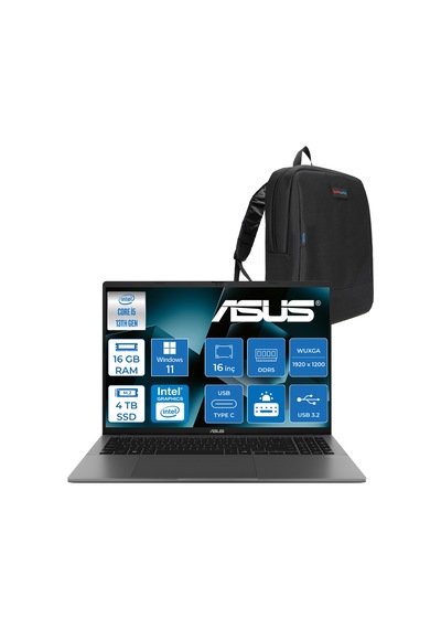 Asus VivoBook S16 S3607VA-RP076H13 i5-13420H 12 GB 512 GB SSD 15.6" W11H Dizüstü Bilgisayar + Çanta