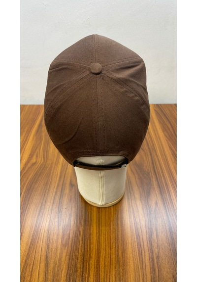 Hamze Polo Nakışlı Gabardin Kumaş Unisex Cap Şapka Kahverengi