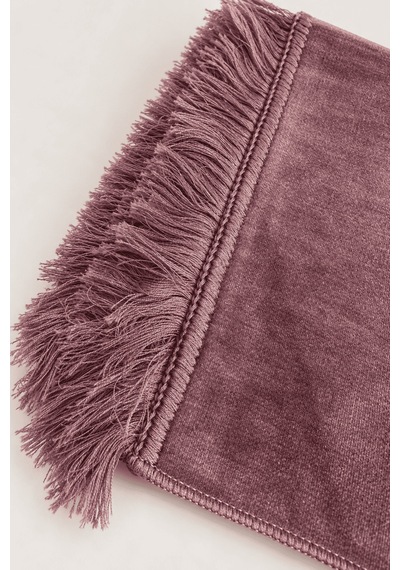 Düz Velur Kadife Seccade 70x110 Cm Gül Kurusu