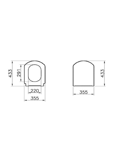 VitrA Valarte Klozet Kapağı 124-003-009 Duroplast - Üstten Sıkmalı - Yavaş Kapanır - Metal Menteşeli - Beyaz