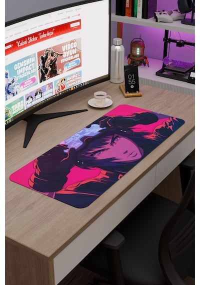 Ghost İn The Shell Kaymaz Dikişli Kauçuk Oyuncu Mousepad V3 - 70x30 Xl Gaming Mouse Pad Fare Altlığı