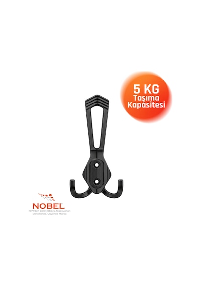 Has Portmanto Askısı, Metal Vestiyer Askısı, Matsiyah, Duvar Ve Dolap Askılığı 5'li Set Vidalı Matsi Yah