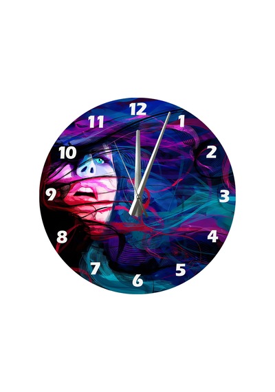 Ti-play Sade Güzellik 30x30cm Akrilik Dekoratif Modern Duvar Saati ÇOk Renkli