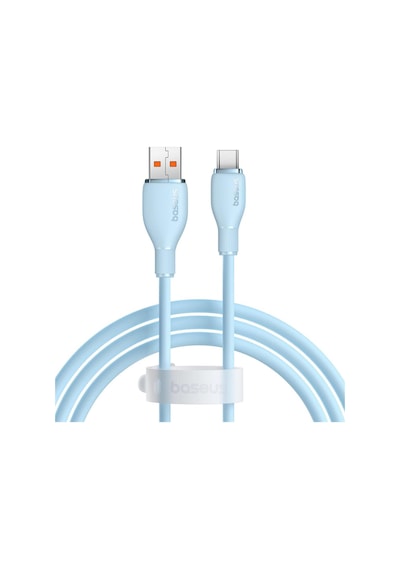Baseus Pudding 1.2 M Hızlı Şarj Özellikli USB Type-C 100 W Kablo Mavi