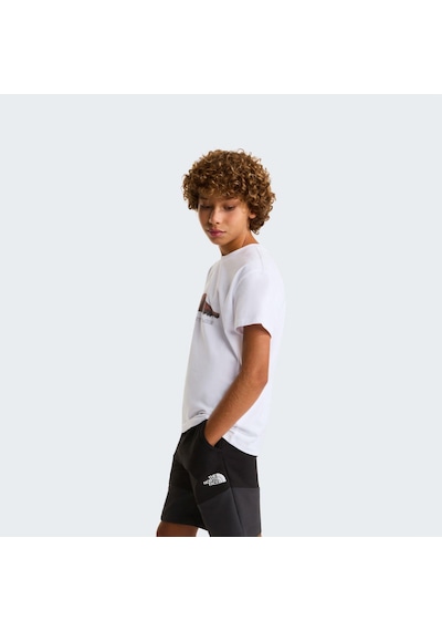 The North Face B Mountaın Nıght Relaxed Ss Tee Genç Tişört Nf0a8g1ufn41 Beyaz