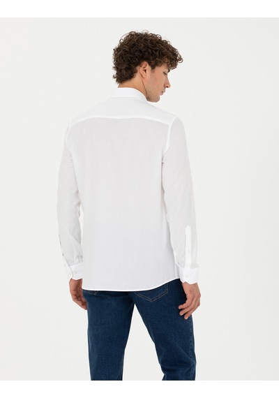 Pierre Cardin Erkek Beyaz Gömlek Basic 50277645-vr013 Beyaz