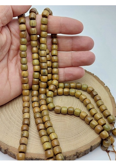 Yeşil Sandal Ağacı Kapsül Kesim Ahşap Dizi 7 8mm 56606 Çok REnkli