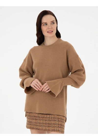 Pierre Cardin Kadın Camel Kazak /triko 50296484-vr015 CAMEL