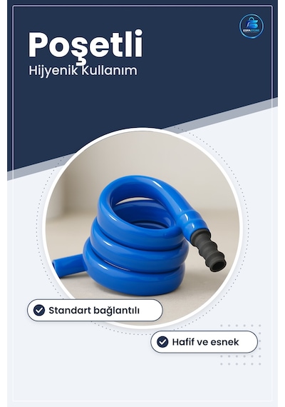 Taharet Hortumu Plastik Poşetli Hijyenik Tuvalet Bağlantı Esnek B