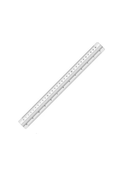 Hatas Tribli Desimetre Şeffaf 30 CM Beyaz