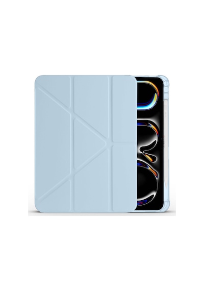 Apple Uyumlu iPad Pro 11 İnç 3.nesil M1 2021 Kılıf Üçgen Katlanabilir Kalem Şarj Bölmeli Kılıf Kapaklı Kılıf