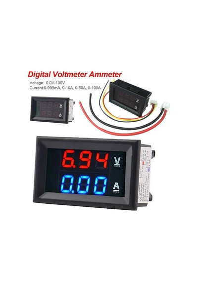Kırmızı-mavi-10a-dijital Voltmetre Dc 100v 10a Voltmetre Ampermetre Mavi + Kırmızı Led Amp Çif Kablo Bulucu & Test Cihazı 43848933