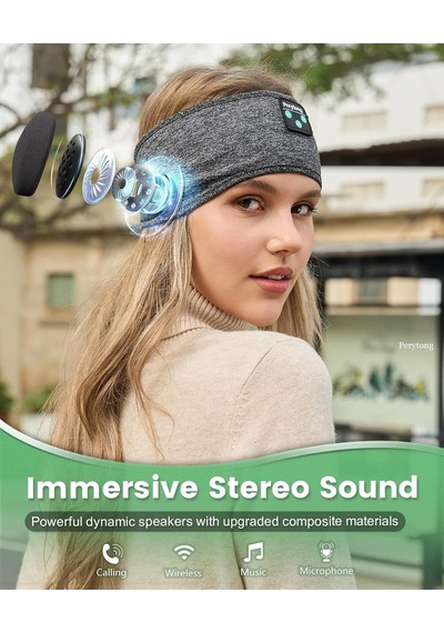 Tr Uyku Kulaklığı, Kafa Bandı, Yan Yatanlar İçin Bluetooth Uyku Kulaklığı, Uyku İçin Kulaklık, Rahat Kafa Band