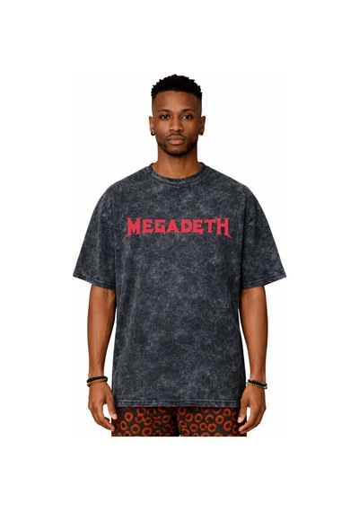 Sevbano Tasarım Megadeth Rock Metal Müzik Grubu Sırt Baskılı Unisex Overs Siyah
