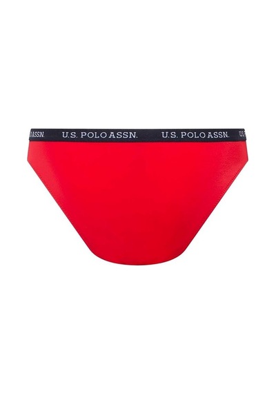 U.S. Polo Assn. Kadın Kırmızı Kalın Kenarlı Lastikli Bikini Alt 21511