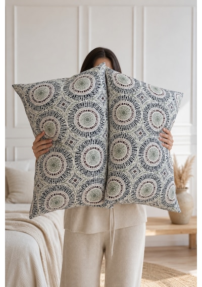 Cotton Collection Ranforce 2'li Yastık Kılıfı Lunera Çok Renkli