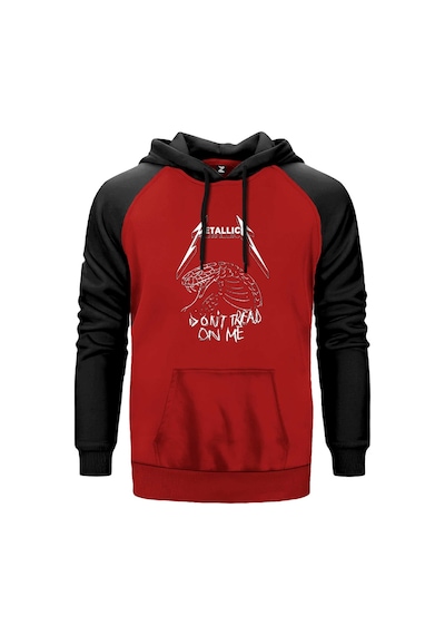 Metallica Don't Tread On Me Kırmızı Renk Reglan Kol Sweatshirt Kırmızı