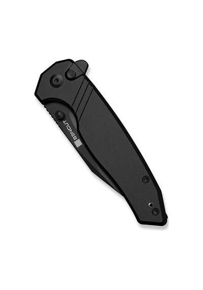 Sencut Selkyris Black Aluminum Handle Black D2 Blade Kamp Çakı Siyah
