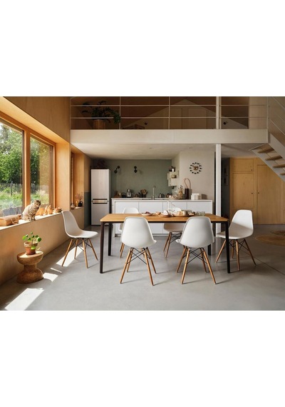 Vitra Eames Plastik Yan Sandalye, Charles & Ray Eames Ahşap Ayaklı Ikonik Tasarım Beyaz