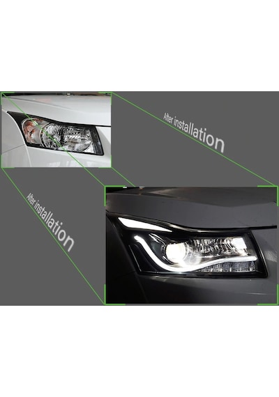 Cruze Kaşlı Bi Xenon Far Seti Sağ Sol
