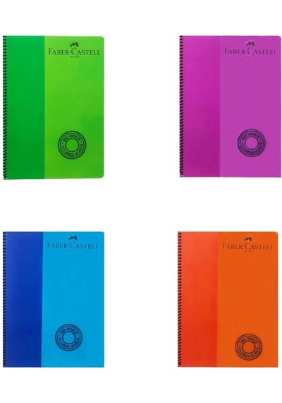 Faber-Castell Bicolor Spiralli Defter 100 Yp. A4 Çizgili