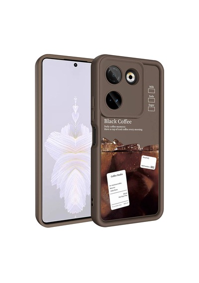 Zore Tecno Camon 20 Pro 4g Kılıf Kamera Korumalı Baskılı Arka Yüzey Ogaa Klas Kapak - Siyah