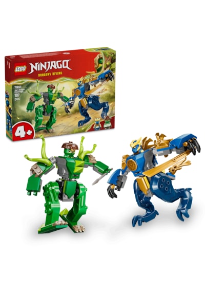 LEGO® NINJAGO® Jay’in Ejderha Robotu Savaşı 71853 - 4 Yaş ve Üzeri Çocuklar için 2 Minifigür İçeren Oyuncak Yapım Seti (107 Parça)