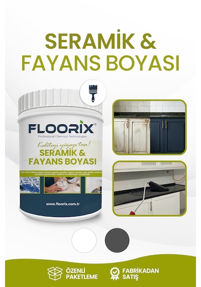 Floorix Seramik Ve Fayans Boyası 1 Kg Antrasit