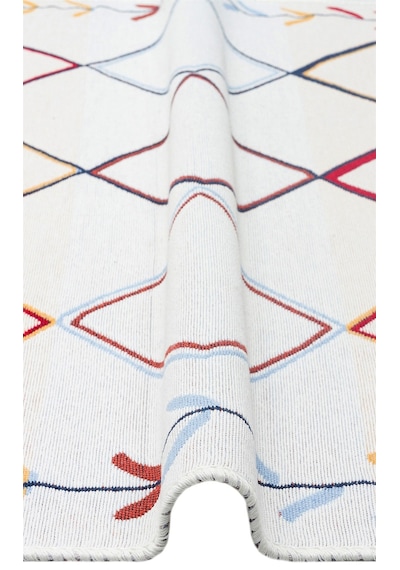 Hoom Rugs Samos Sms 21 Multy Yıkanabilir Çift Taraflı Pamuk Kilim Çok Renkli