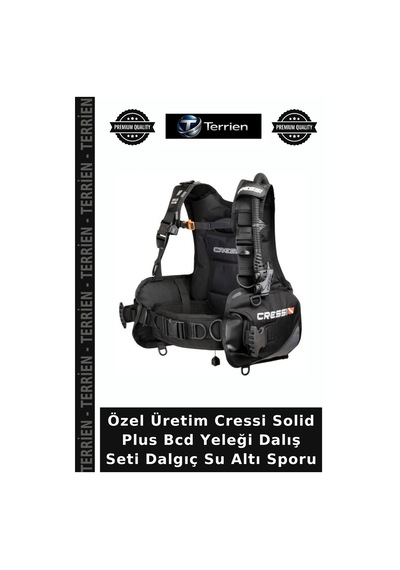Özel Üretim Cressi Solid Plus Bcd Yeleği Dalış Seti Dalgıç Su Altı Sporu Çok Renkli