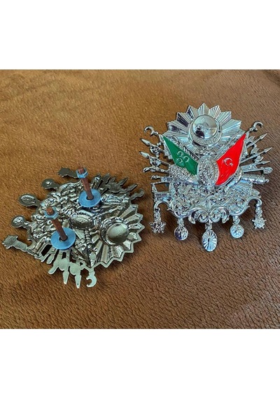 Btaksesuar Osmanlı Tuğrası Vidalı Plastik Krom Kaplamalı Arma