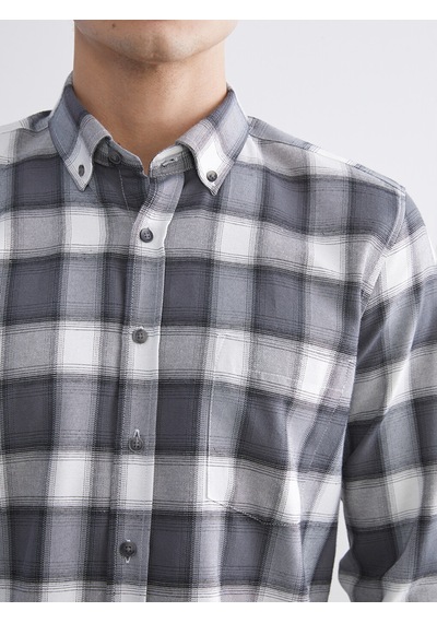 Lcwaıkıkı Classic Siyah Regular Fit Uzun Kollu Ekose Erkek Gömlek