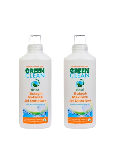 U Green Clean Organik Portakal Yağlı Bitkisel Jel Bulaşık Makinesi Deterjanı 2 x 1 L