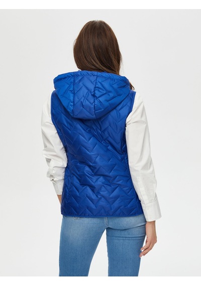 Faik Sönmez Patch Cep Detaylı Kapişonlu Kapitone Yelek S25kyl003 Us25kyl00320 Lacivert