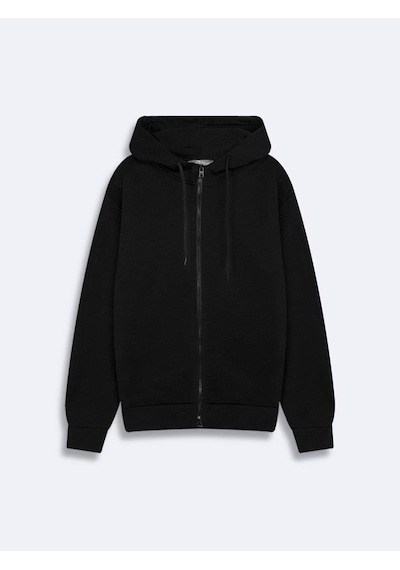 Ltb Danıka Erkek Fermuarlı Kapüşonlu Sweat Siyah