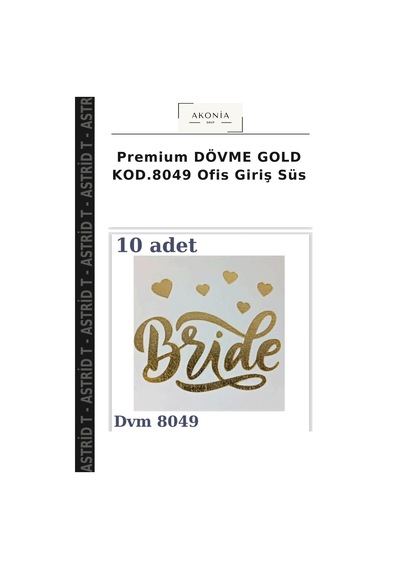 Premium Dövme Gold Kod.8049 Ofis Giriş Süs