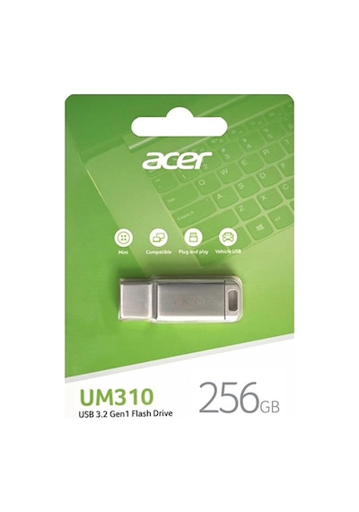 Acer 256gb Usb3.2 Um310-256gb Metal Flash Bellek 120-100 Mb-s Okuma-yazma Kdo
