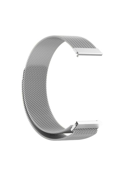 Huawei Watch Gt3 Elegant / Gt2 42mm Uyumlu 20mm Manyetik Milanese Loop Metal Kordon Gümüş