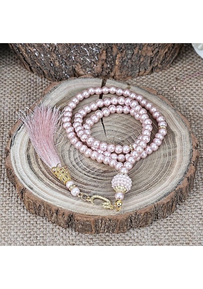 İsme Özel Çocuk Pembe Hediyelik Set Seccade Elif Ba 99 İnci Tesbih Çok Renkli
