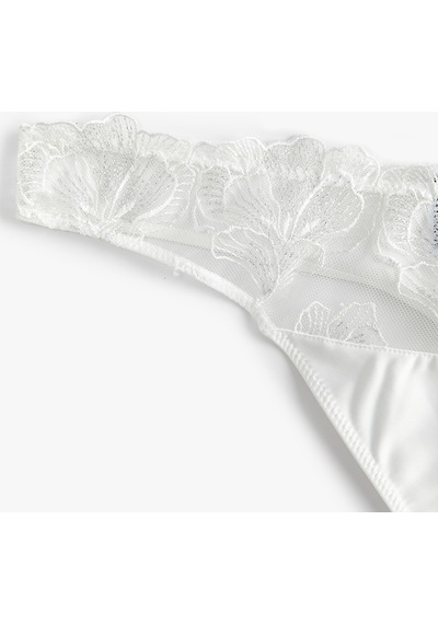 Koton Bridal String Külot Saten Çiçekli Dantelli Beyaz 3slk30106mk 3SLK30106MK000 Beyaz