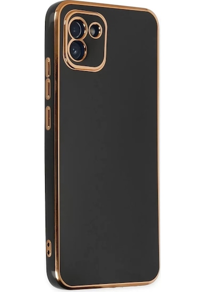 Newface Samsung Galaxy A03 Kılıf Volet Silikon - Siyah