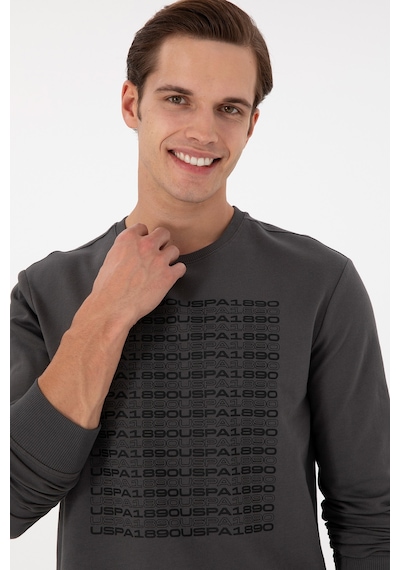U.S. Polo Assn. Erkek Regular Fit Bisiklet Yaka Antrasit Sweatshirt 50293461-VR006
