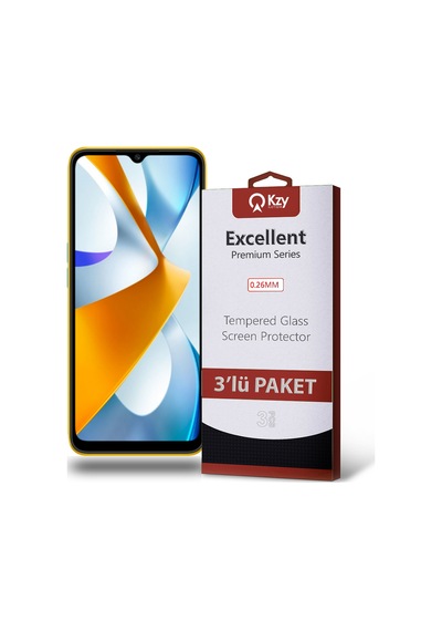 Xiaomi Poco C40 ile Uyumlu Kırılmaz Cam Ekran Koruyucu Ekonomik 3'lü Paket