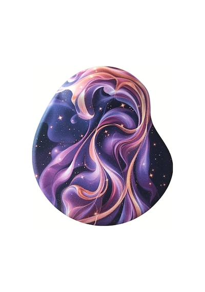 Oval Gece Desenli Bilek Destekli Kaymaz Taban Bilgisayar Notebook Mouse Pad -mausa Pad
