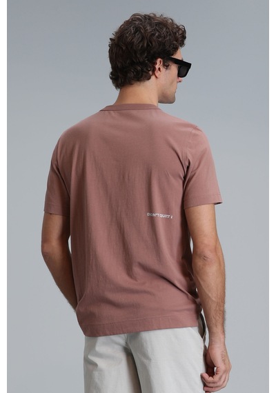 Lufian Kane Modern Grafik T- Shirt Tarçın Tarçın 111020206100460 TARÇIN