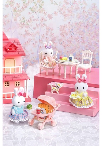 Bay Dreamy Büyük Villa Oyun Seti - Mini Tavşan Figürlü Aksesuarlı Kız Çocuk Evcilik Oyun Evi 3+ Yaş "